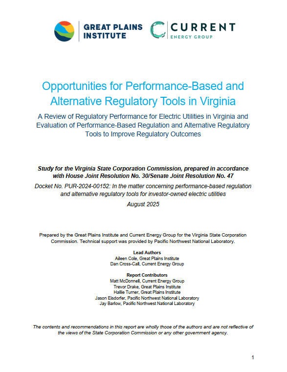 Virginia SCC PBR Study Cover